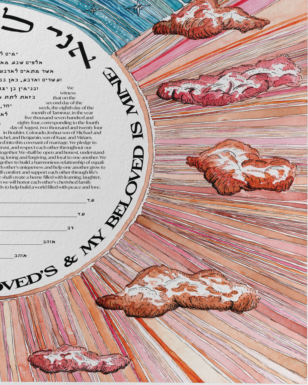 Sun Moon & Stars Ketubah