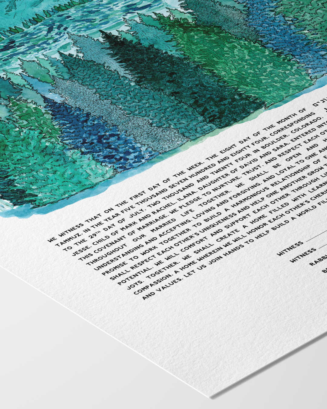 Alpine River Ketubah