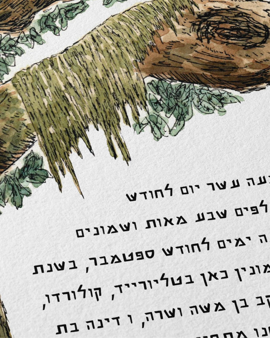 Live Coastal Oak Tree Ketubah