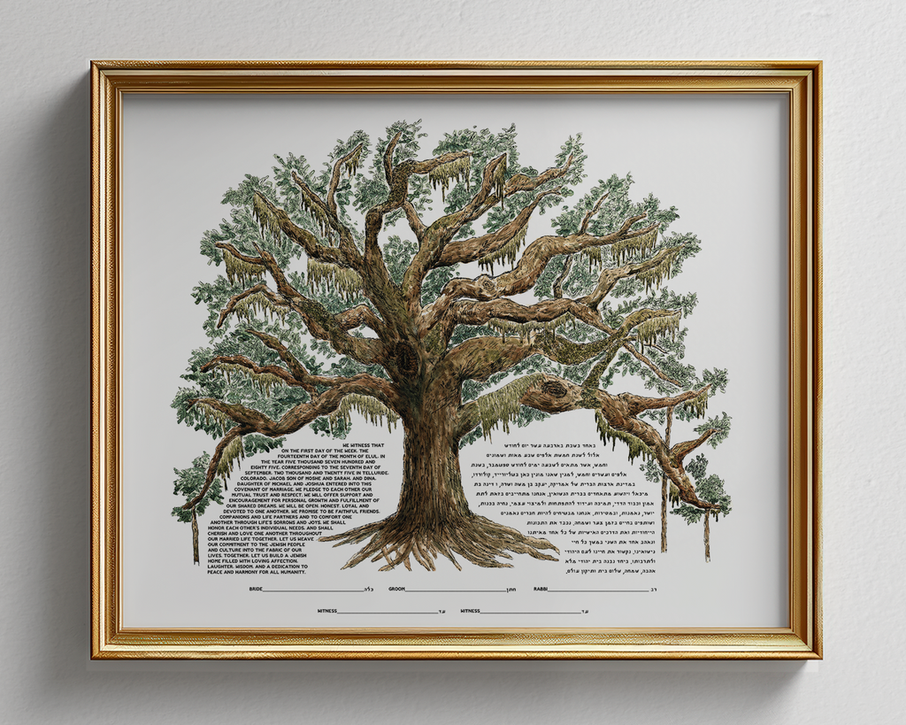 Live Coastal Oak Tree Ketubah