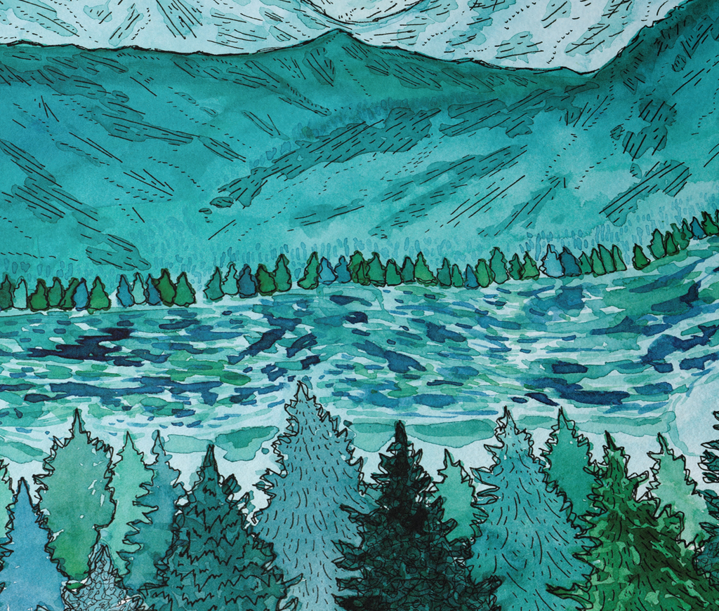 Alpine River Ketubah