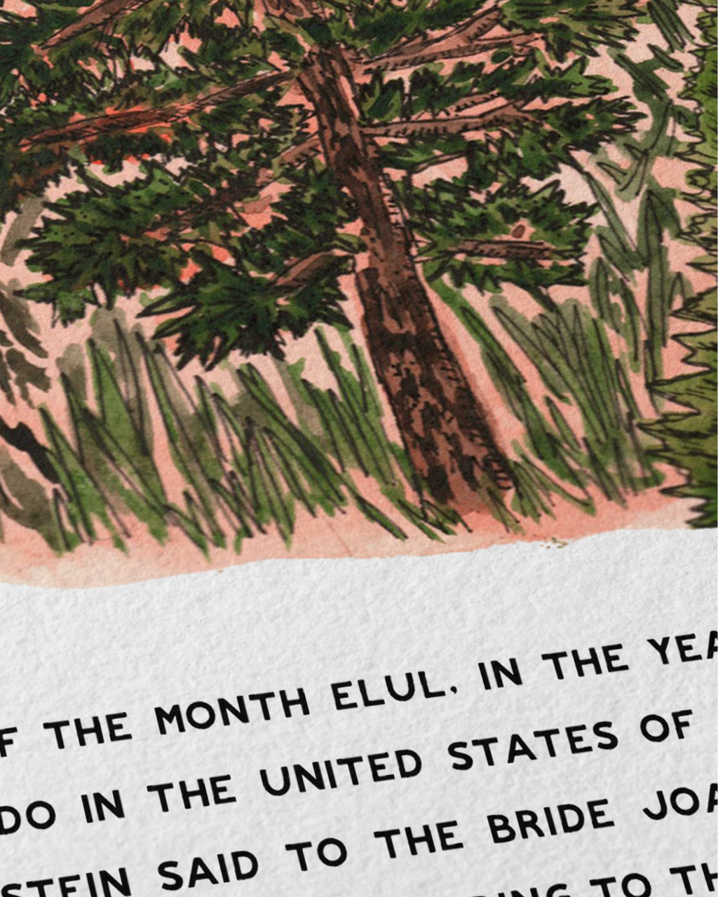 Tangerine Mountainscape Ketubah