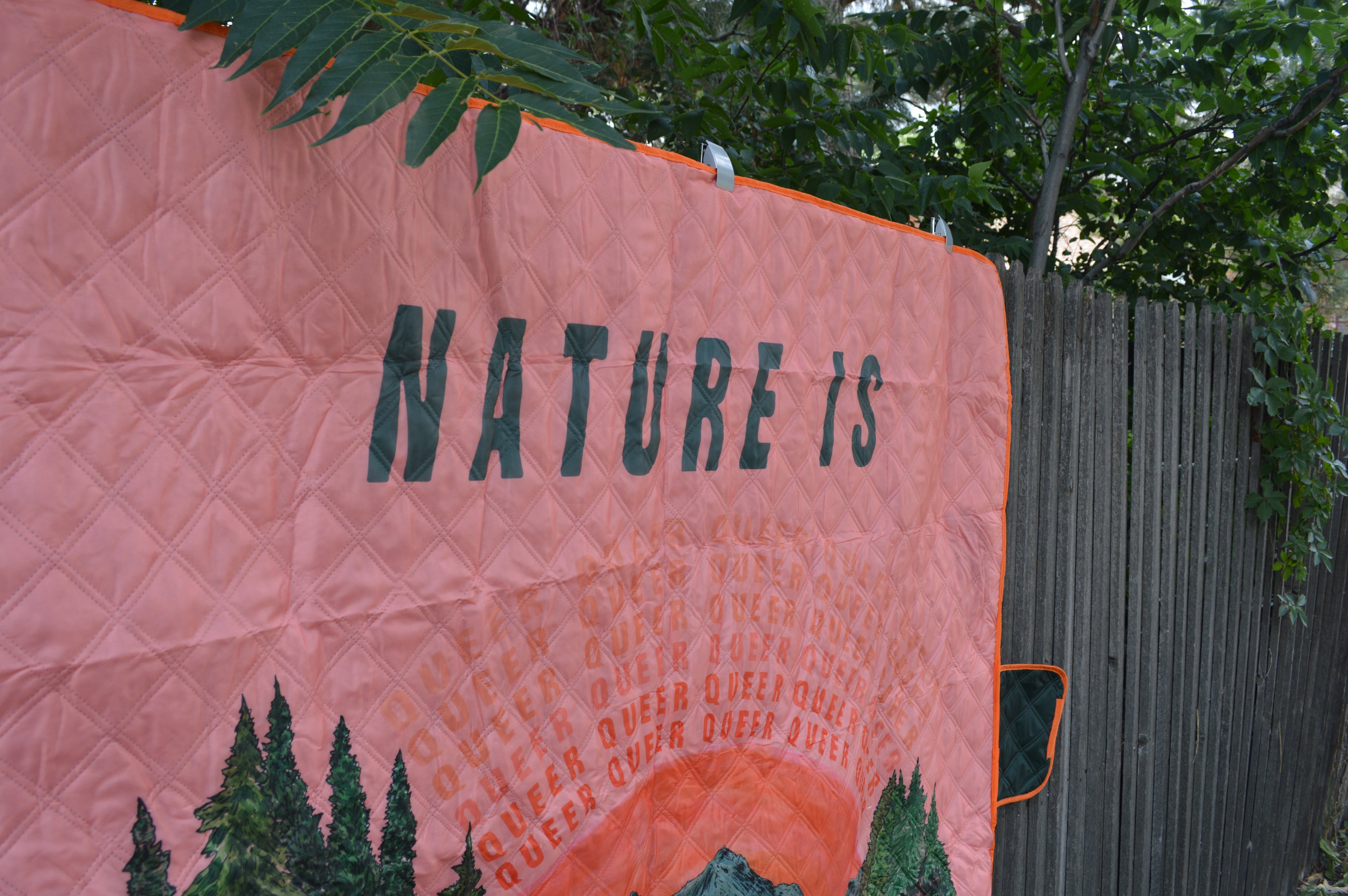 Nature Is Queer Picnic Blanket