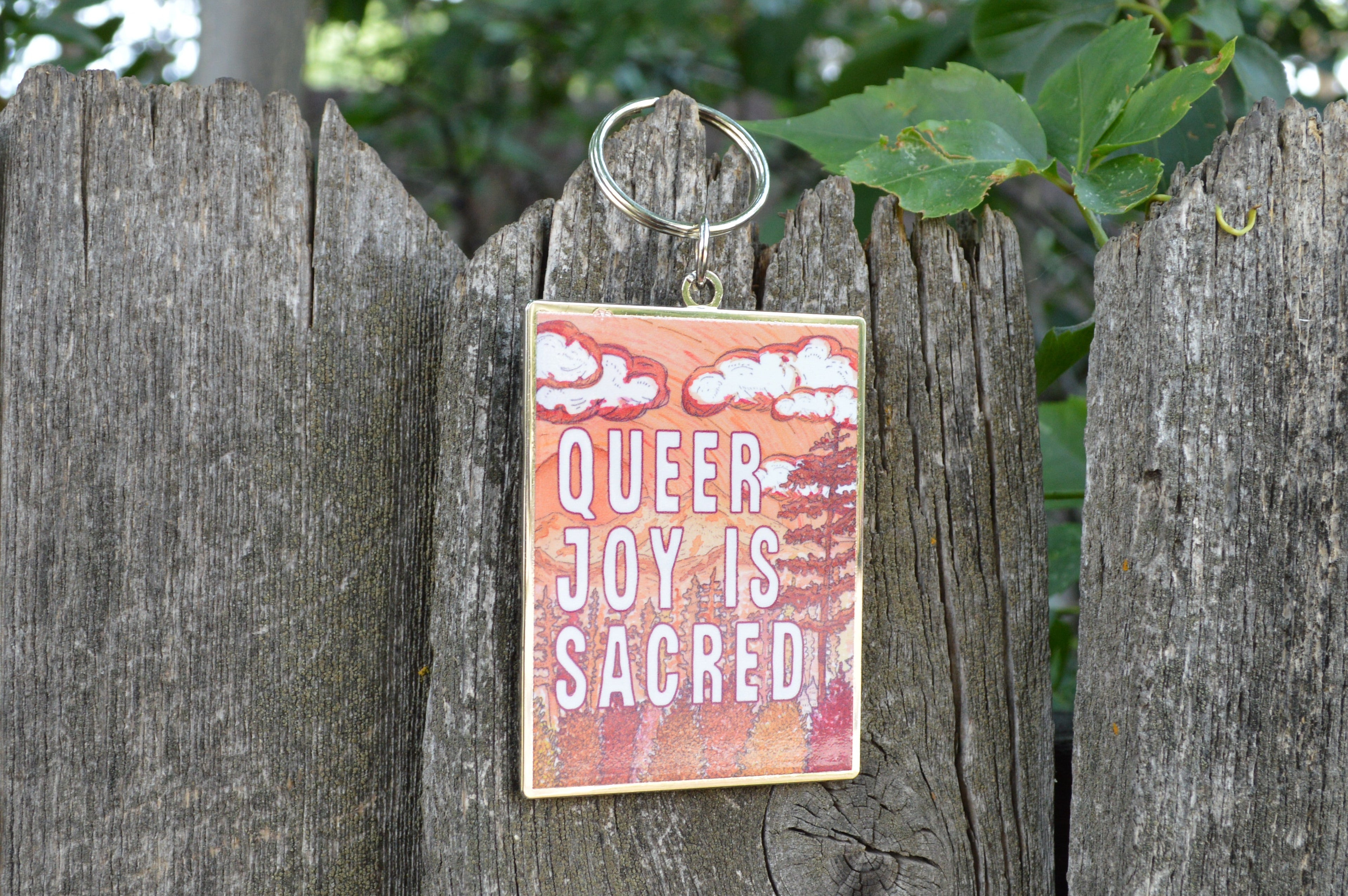 Queer Joy Is Sacred Keychain