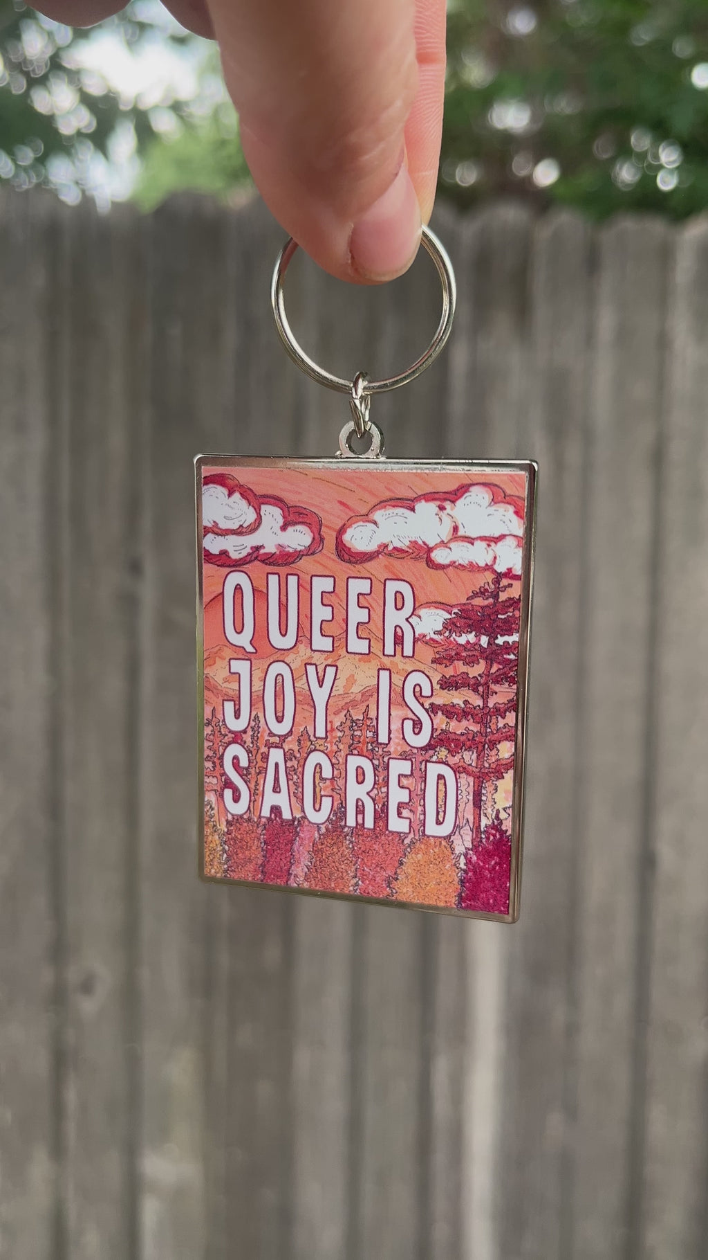 Queer Joy Is Sacred Keychain